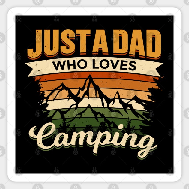 Just a Dad Who Loves Camping Sticker by Vilmos Varga